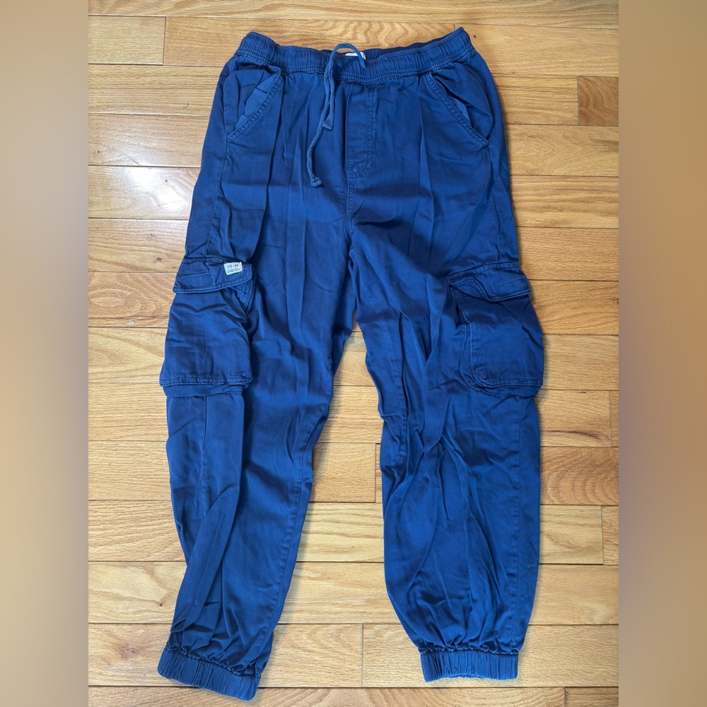 Women’s Blue Cargo Pants from Urban Outfitters